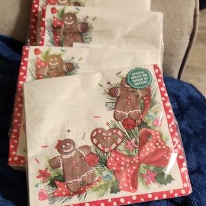 BNIP 4 PIONEER WOMAN Festive Gingerbread Napkins80 TOTAL-20CT EACH PKG